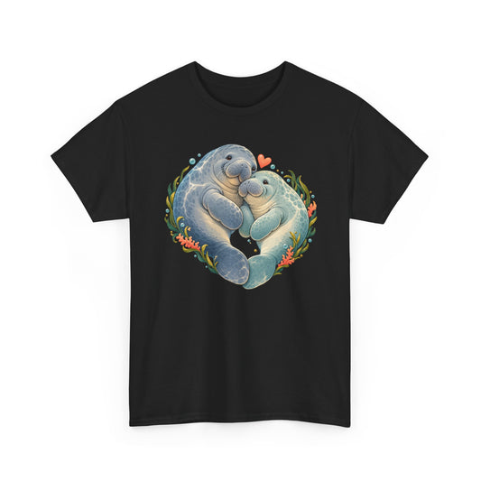 Chubby Mermaid Heart of the Ocean Manatee T-Shirt