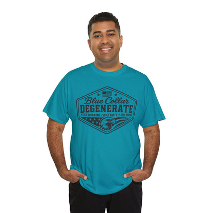 Blue Collar Degenerate T-Shirt — Vintage Workwear Eagle Tee