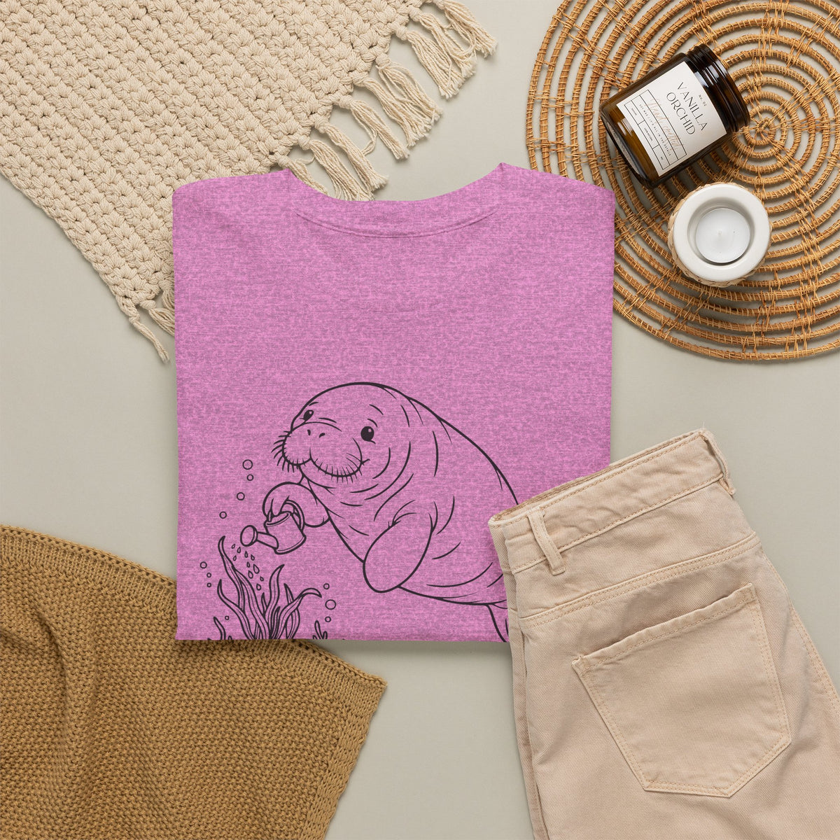 Chubby Mermaid Ocean Gardener Manatee T-Shirt