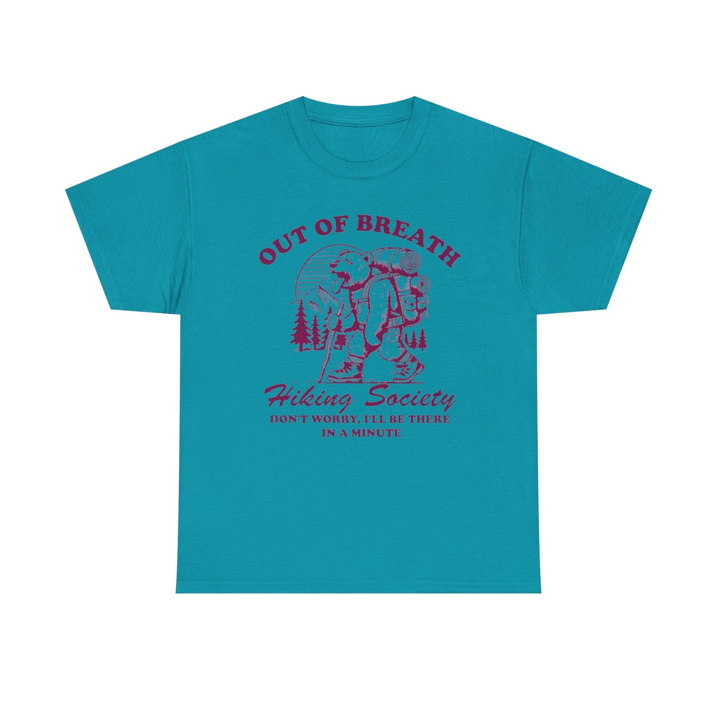 Hiking Tee — "Out of Breath" Hiking Society Graphic Shirt