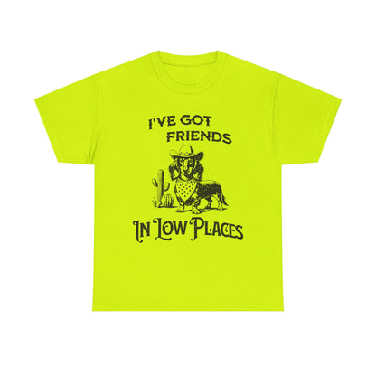 Cowboy Cowgirl Tee — "I've Got Friends In Low Places" Western Graphic T-Shirt