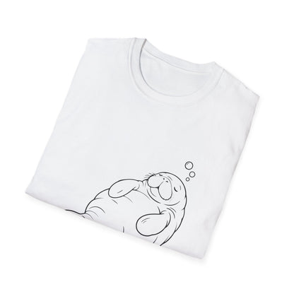 Chubby Mermaid Floating Daydream Manatee T-Shirt