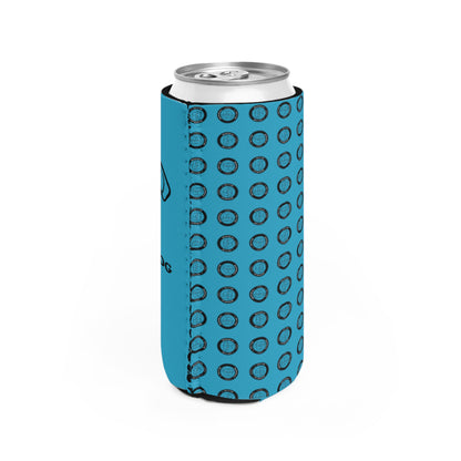 Walter Slim Can Cooler-Blue