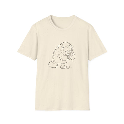 Chubby Mermaid Shell Collector Manatee T-Shirt