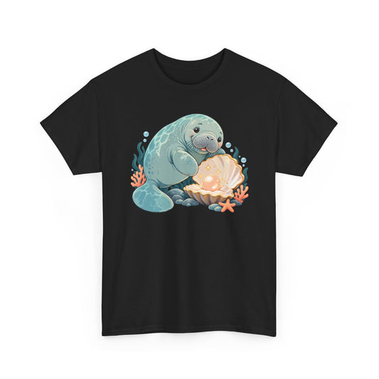Chubby Mermaid Pearl of the Lagoon Manatee T-Shirt