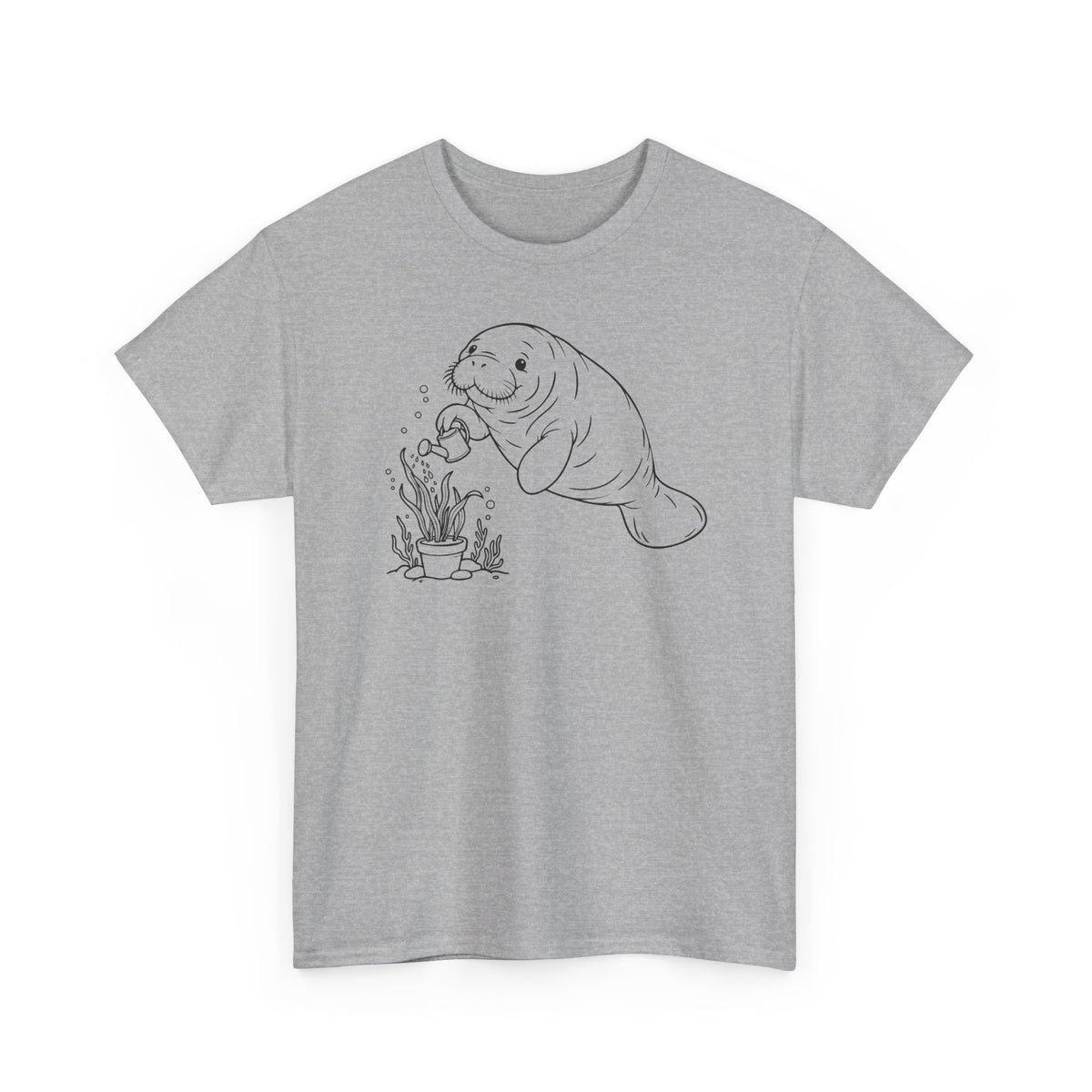 Chubby Mermaid Ocean Gardener Manatee T-Shirt