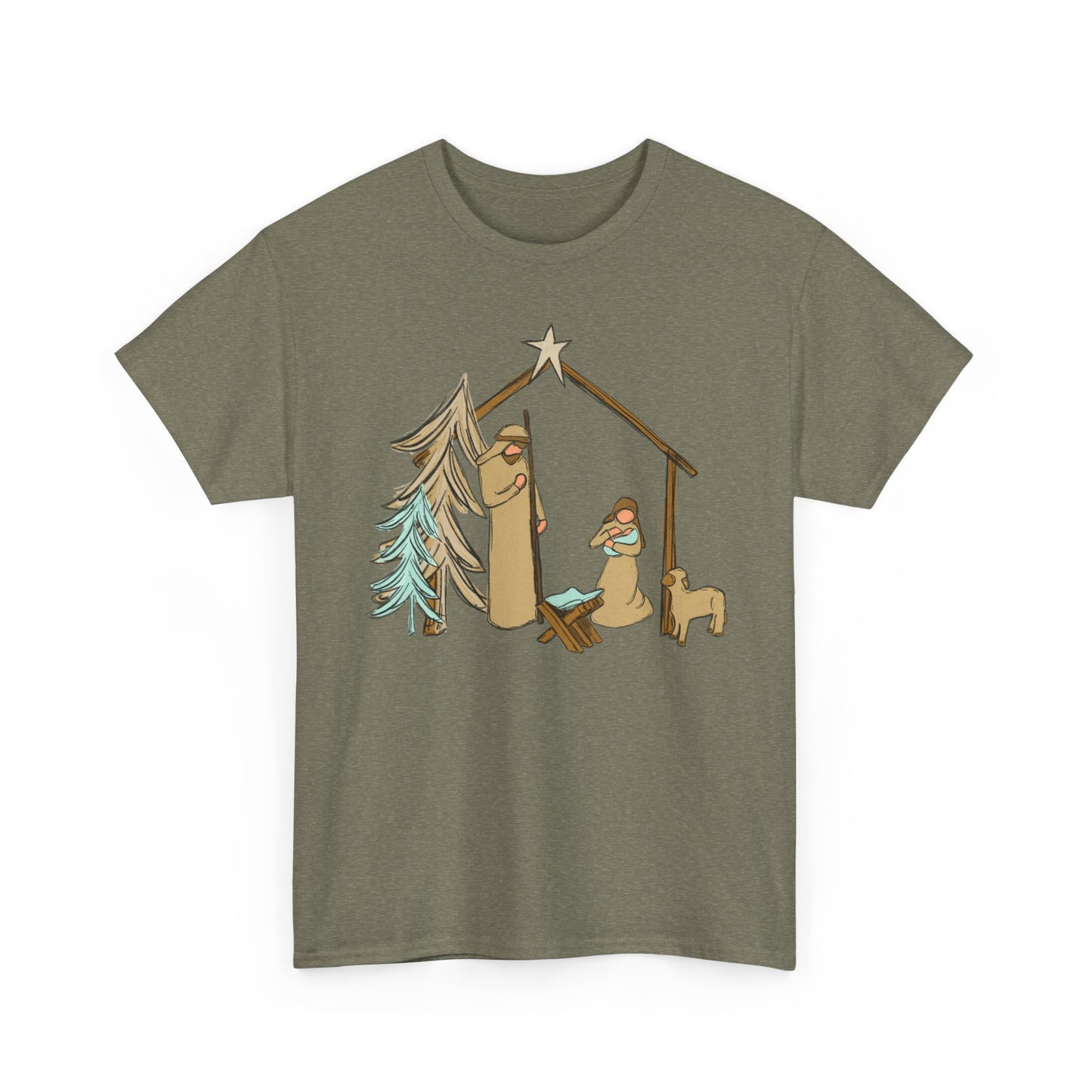 Nativity Llama Christmas Tee — Cute Holiday Nativity Alpaca Shirt