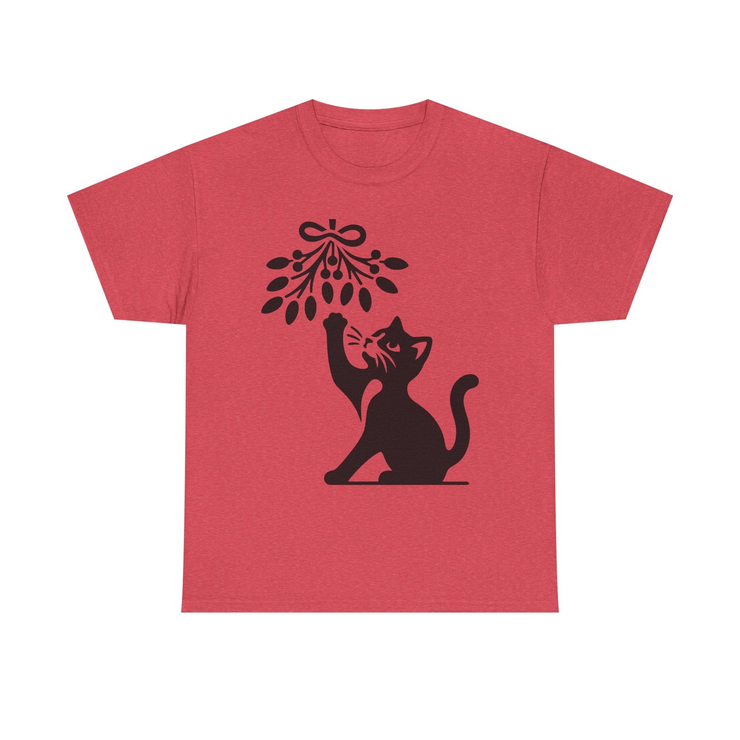 Cat Playing With Mistletoe Tee