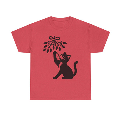 Cat Playing With Mistletoe Tee