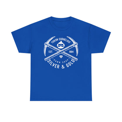 Silver & Gold Mining Graphic Tee — Yukon Pickaxe Logo Shirt