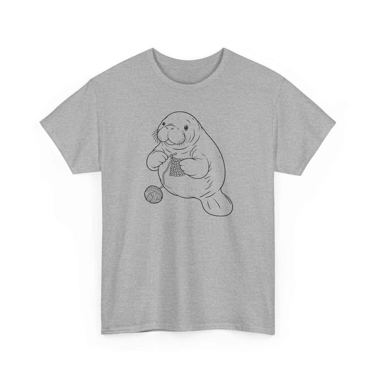 Chubby Mermaid Coastal Crochet Manatee T-Shirt
