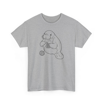 Chubby Mermaid Coastal Crochet Manatee T-Shirt