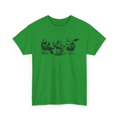by the Fire T-Shirt — Whimsical Woodland Camping Tee