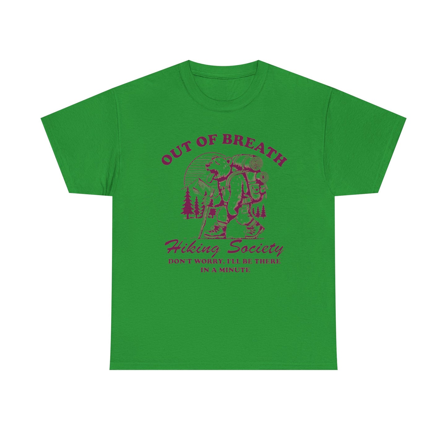 Hiking Tee — "Out of Breath" Hiking Society Graphic Shirt