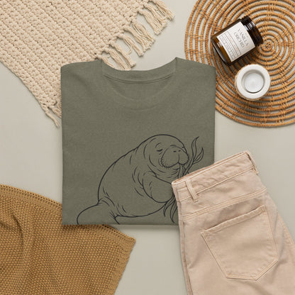 Chubby Mermaid Snack and Nap Manatee T-Shirt