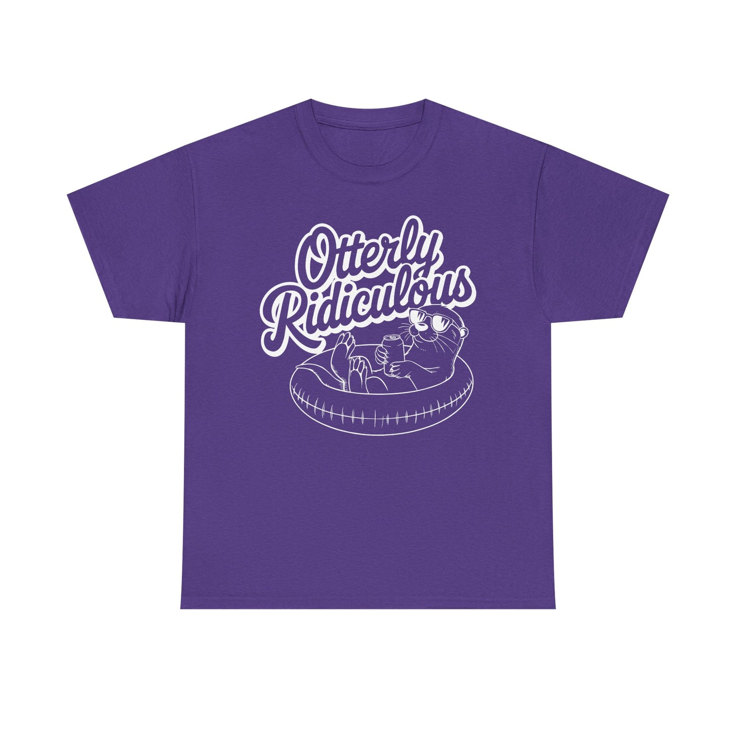 Otterly Ridiculous - White T-Shirt — Cute Otter Pool Graphic Tee