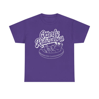 Otterly Ridiculous - White T-Shirt — Cute Otter Pool Graphic Tee