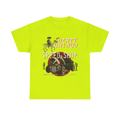 Dirty Gringo Speed Shop T-Shirt — Retro Hot Rod Garage Tee
