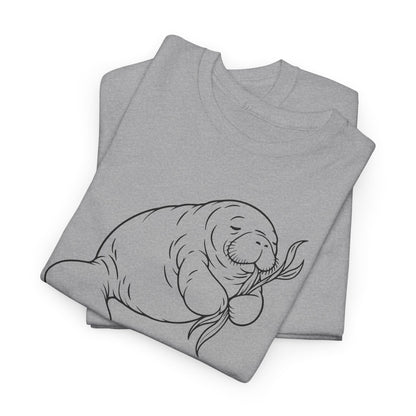 Chubby Mermaid Snack and Nap Manatee T-Shirt