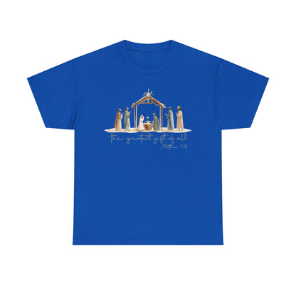 The Greatest Gift of All T-Shirt | Christmas Nativity Tee