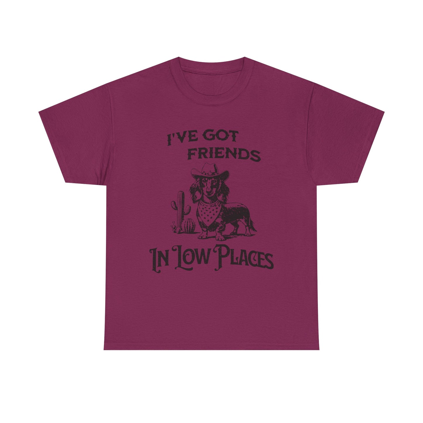 Cowboy Cowgirl Tee — "I've Got Friends In Low Places" Western Graphic T-Shirt