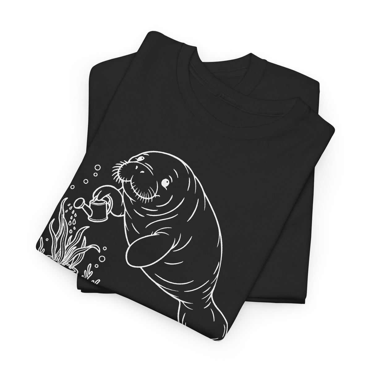 Chubby Mermaid Ocean Gardener Manatee T-Shirt