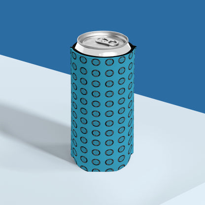 Walter Slim Can Cooler-Blue