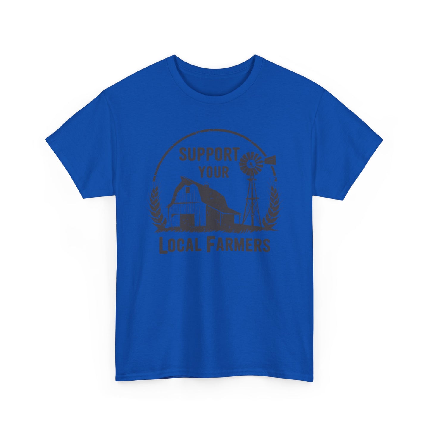 Support Your Local Farmers Tee — Rustic Farmhouse Barn & Windmill T‑Shirt