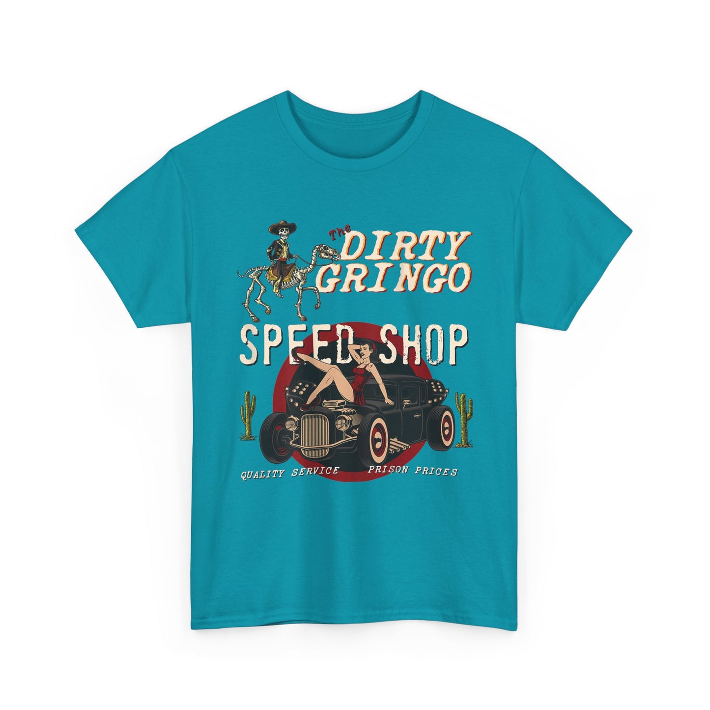 Dirty Gringo Speed Shop T-Shirt — Retro Hot Rod Garage Tee