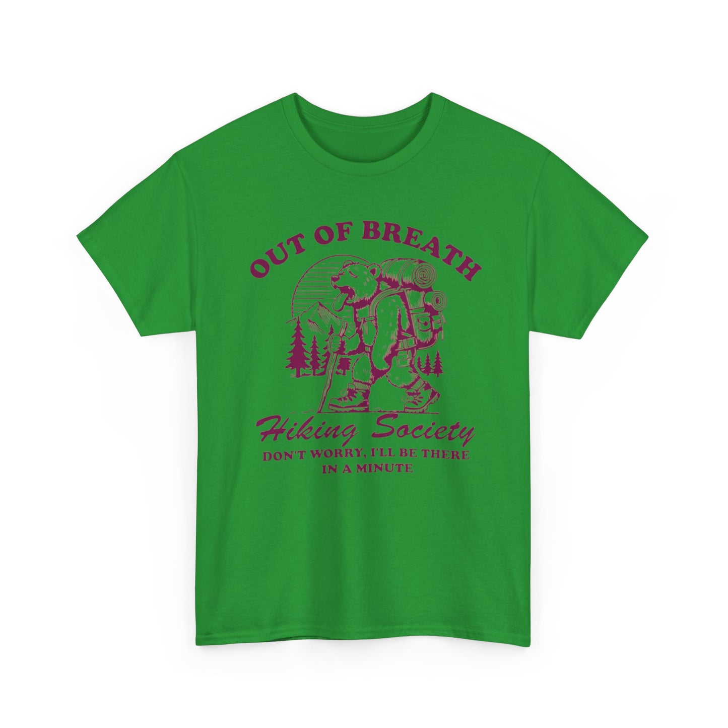 Hiking Tee — "Out of Breath" Hiking Society Graphic Shirt