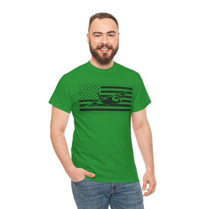 Vintage Military Jet American Flag T-Shirt