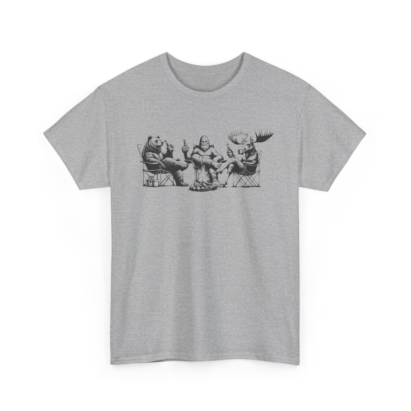 by the Fire T-Shirt — Whimsical Woodland Camping Tee