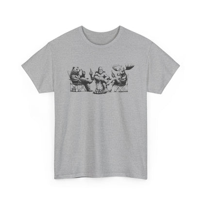 by the Fire T-Shirt — Whimsical Woodland Camping Tee