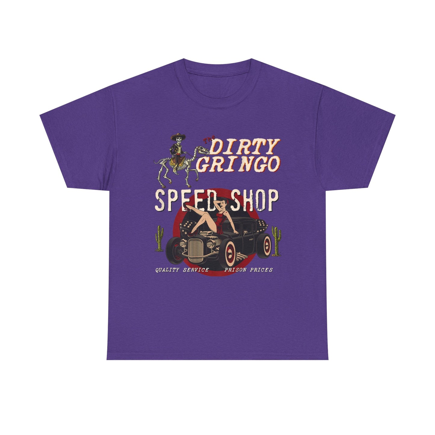 Dirty Gringo Speed Shop T-Shirt — Retro Hot Rod Garage Tee
