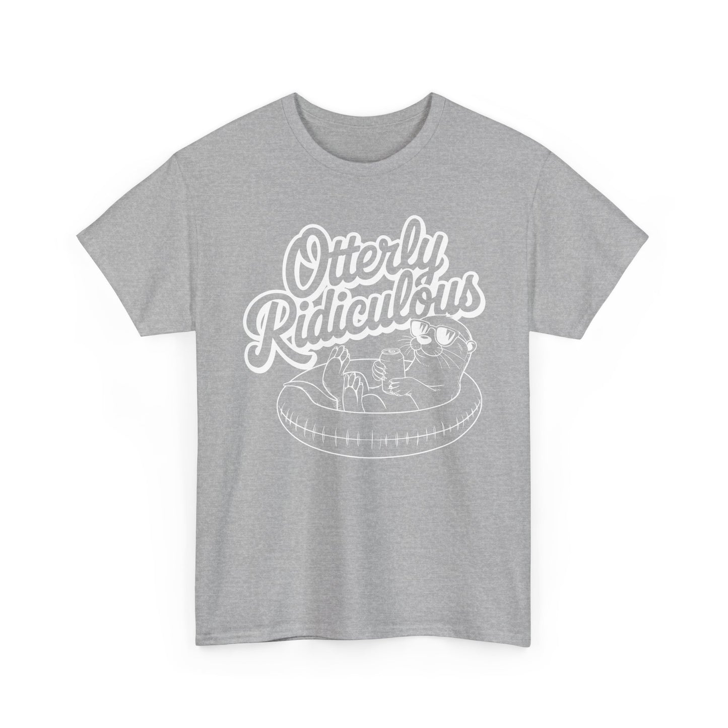 Otterly Ridiculous - White T-Shirt — Cute Otter Pool Graphic Tee