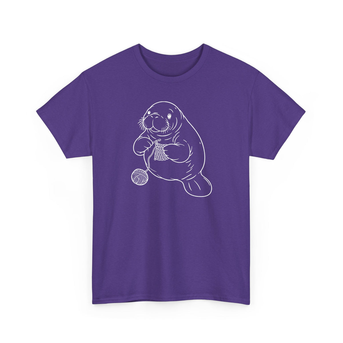 Chubby Mermaid Coastal Crochet Manatee T-Shirt