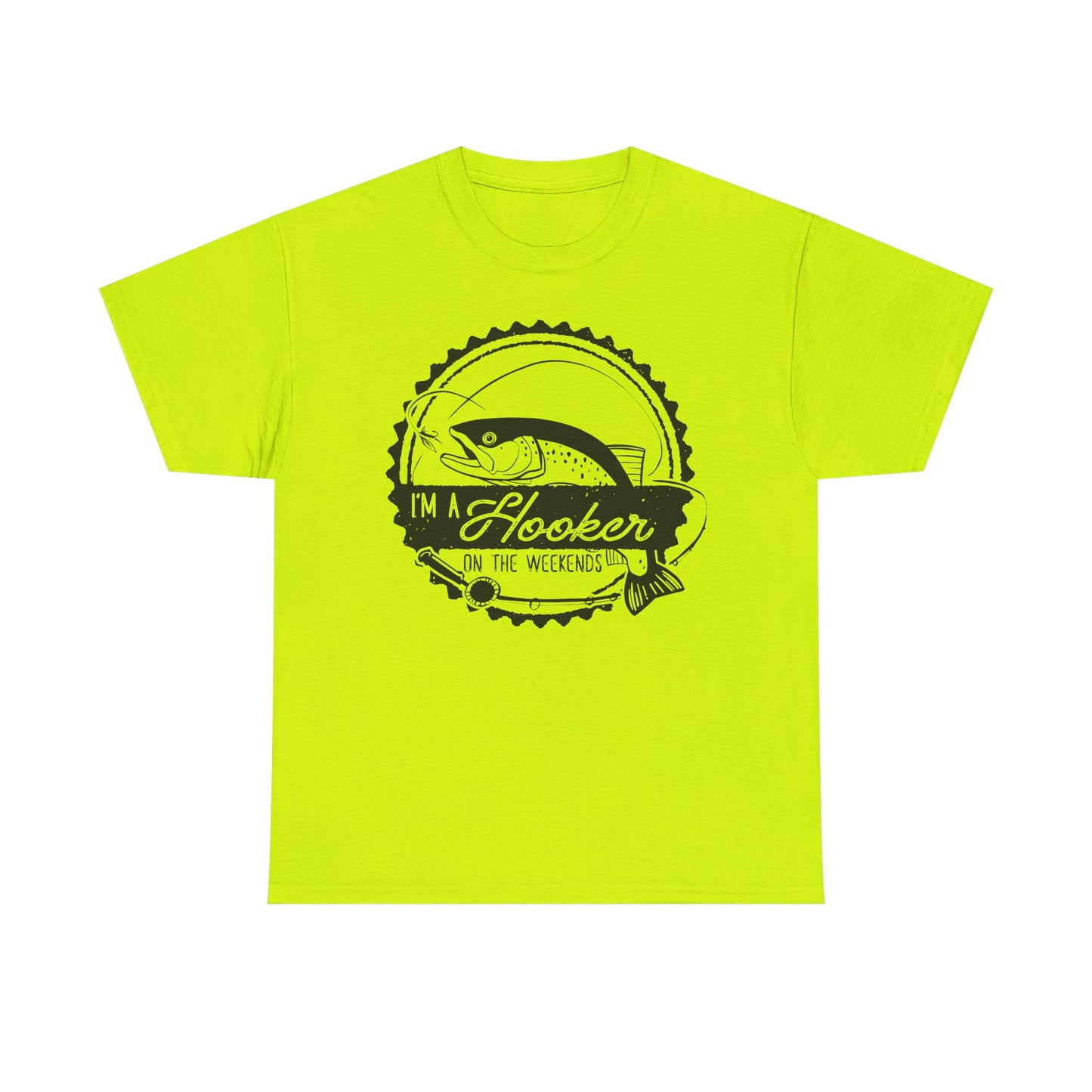 Fishing T-Shirt — "I'm a Hooker on the Weekends" Vintage Angler Tee