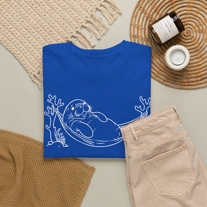 Chubby Mermaid Hammock Holiday Manatee T-Shirt