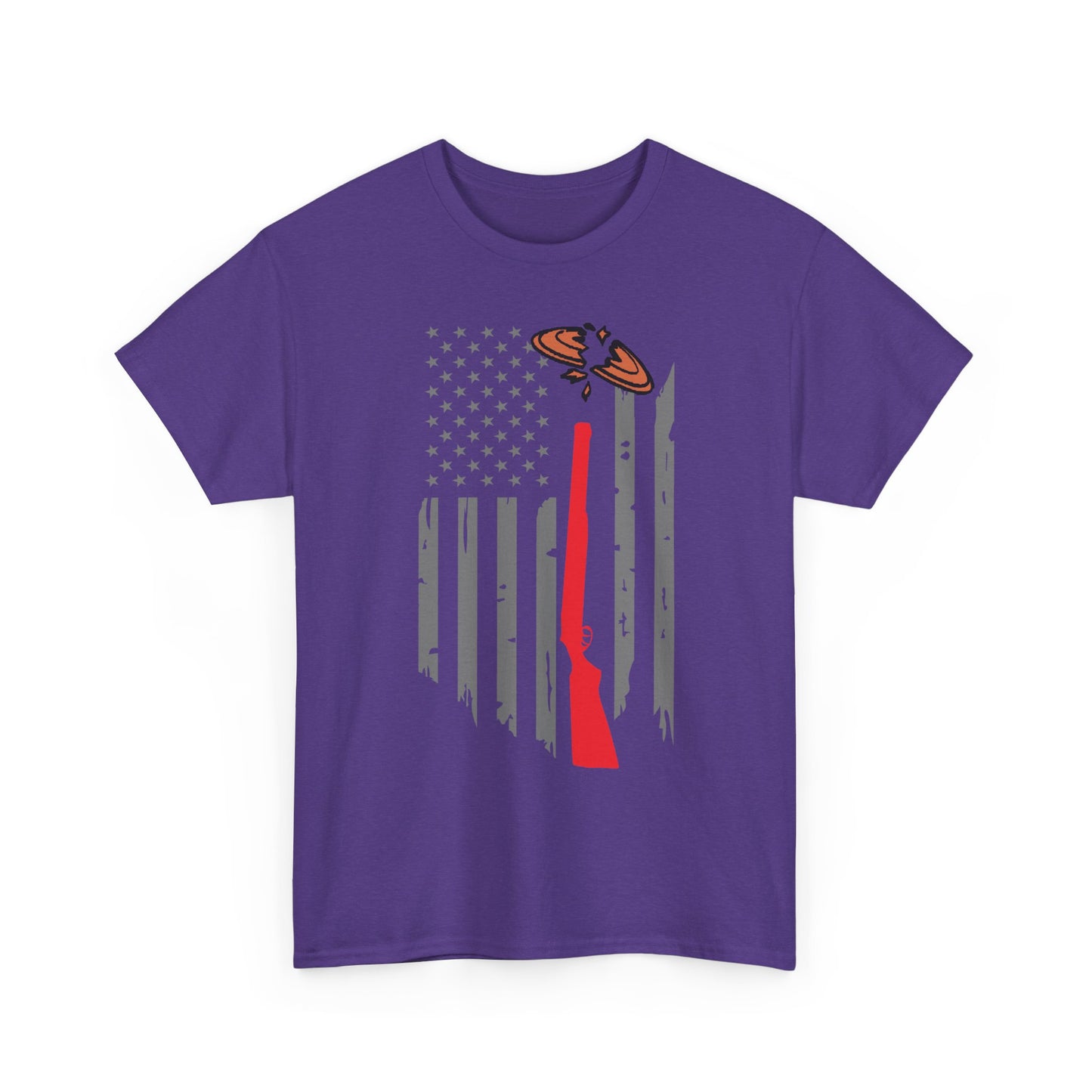 Rifle & Flag Graphic Tee — Patriotic Shooting Hunter Shirt