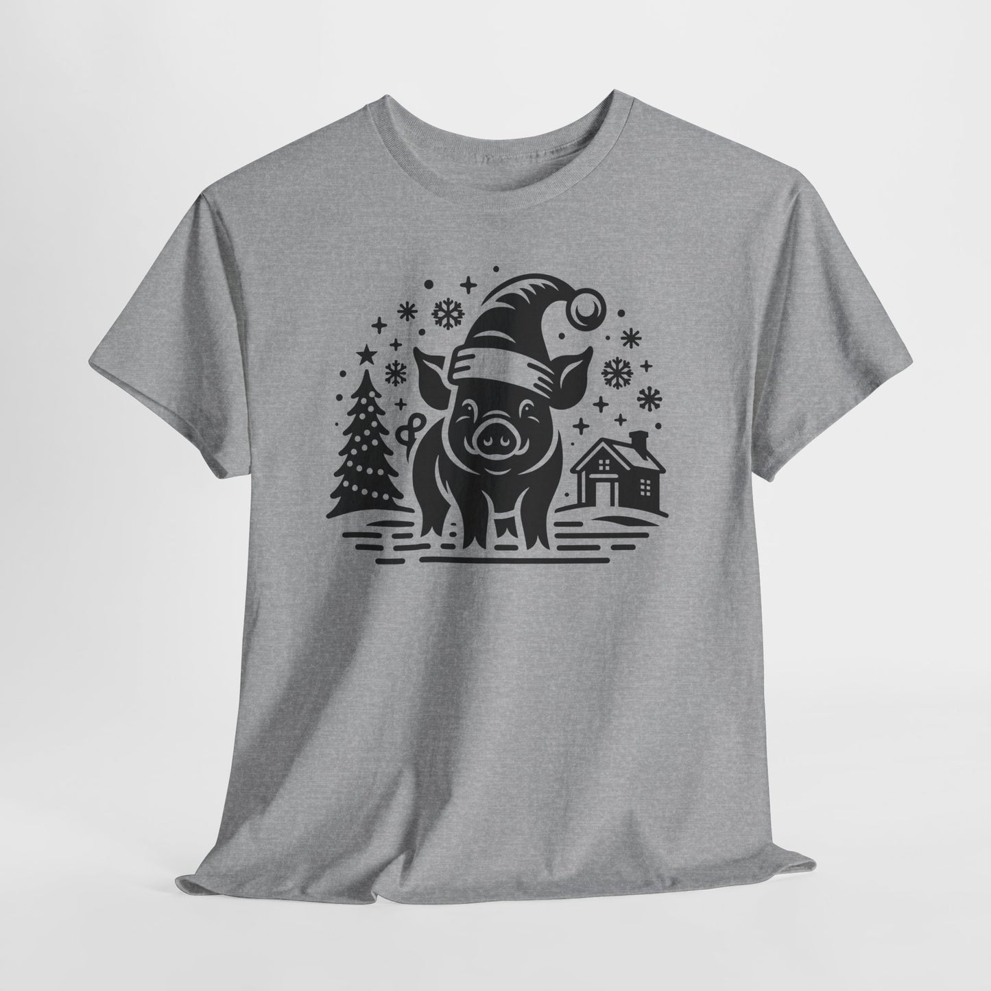 Christmas Pig T‑Shirt — Festive Santa Pig Holiday Tee