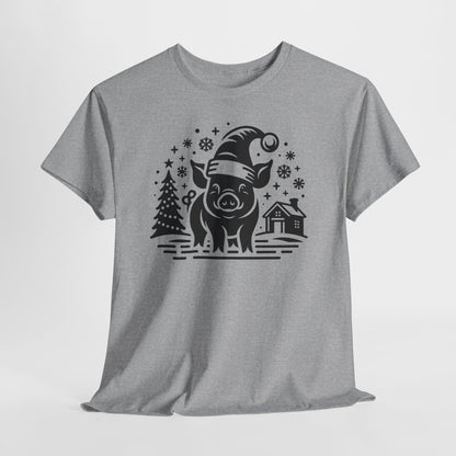 Christmas Pig T‑Shirt — Festive Santa Pig Holiday Tee