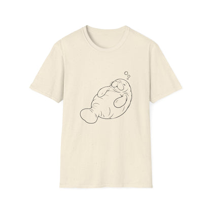 Chubby Mermaid Floating Daydream Manatee T-Shirt