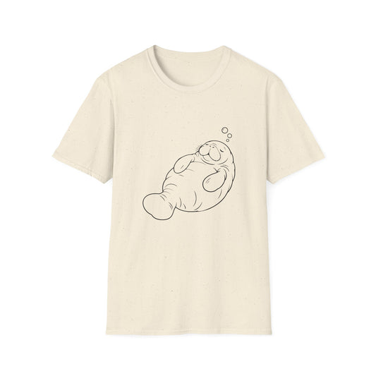 Chubby Mermaid Floating Daydream Manatee T-Shirt