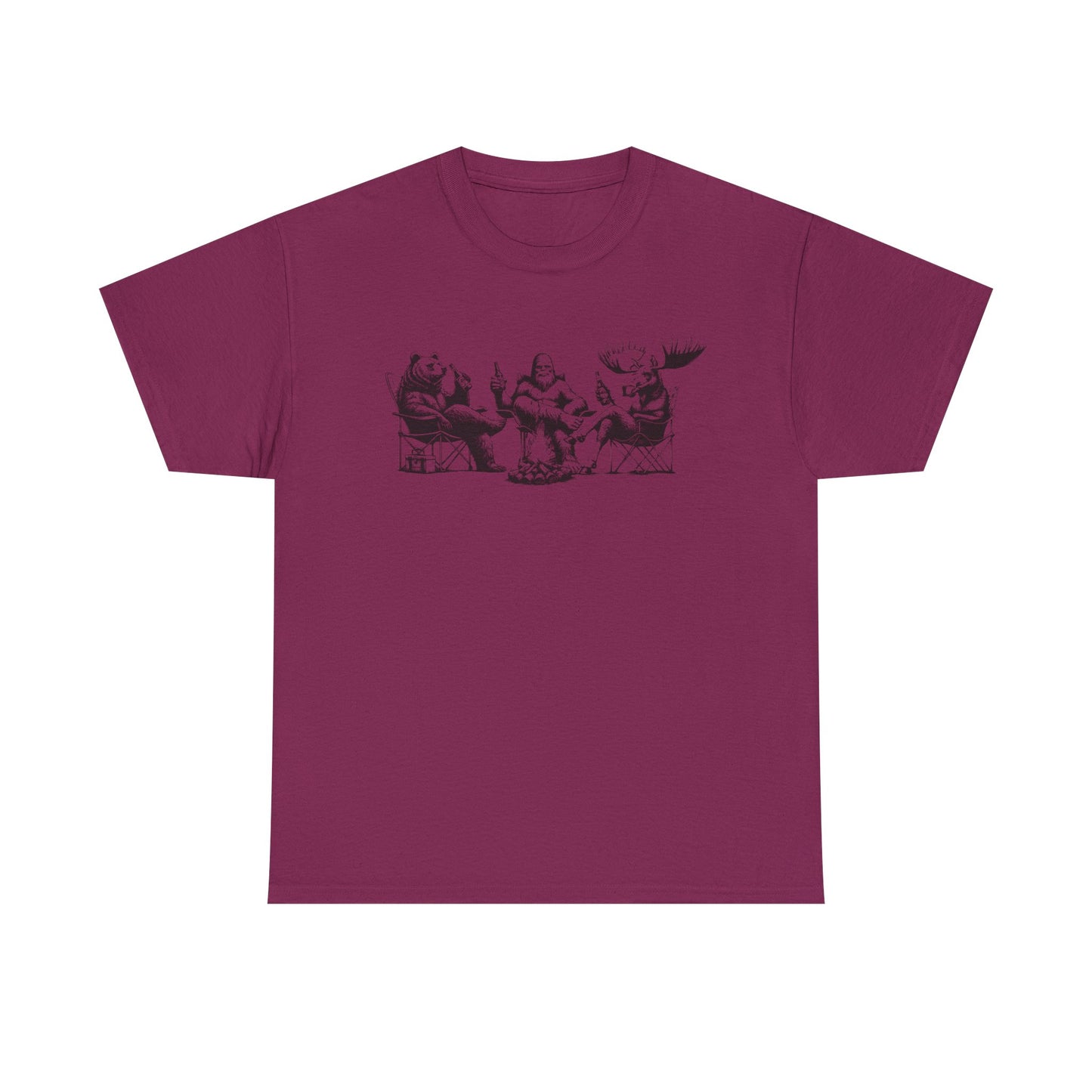 by the Fire T-Shirt — Whimsical Woodland Camping Tee