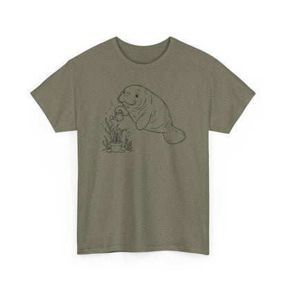 Chubby Mermaid Ocean Gardener Manatee T-Shirt