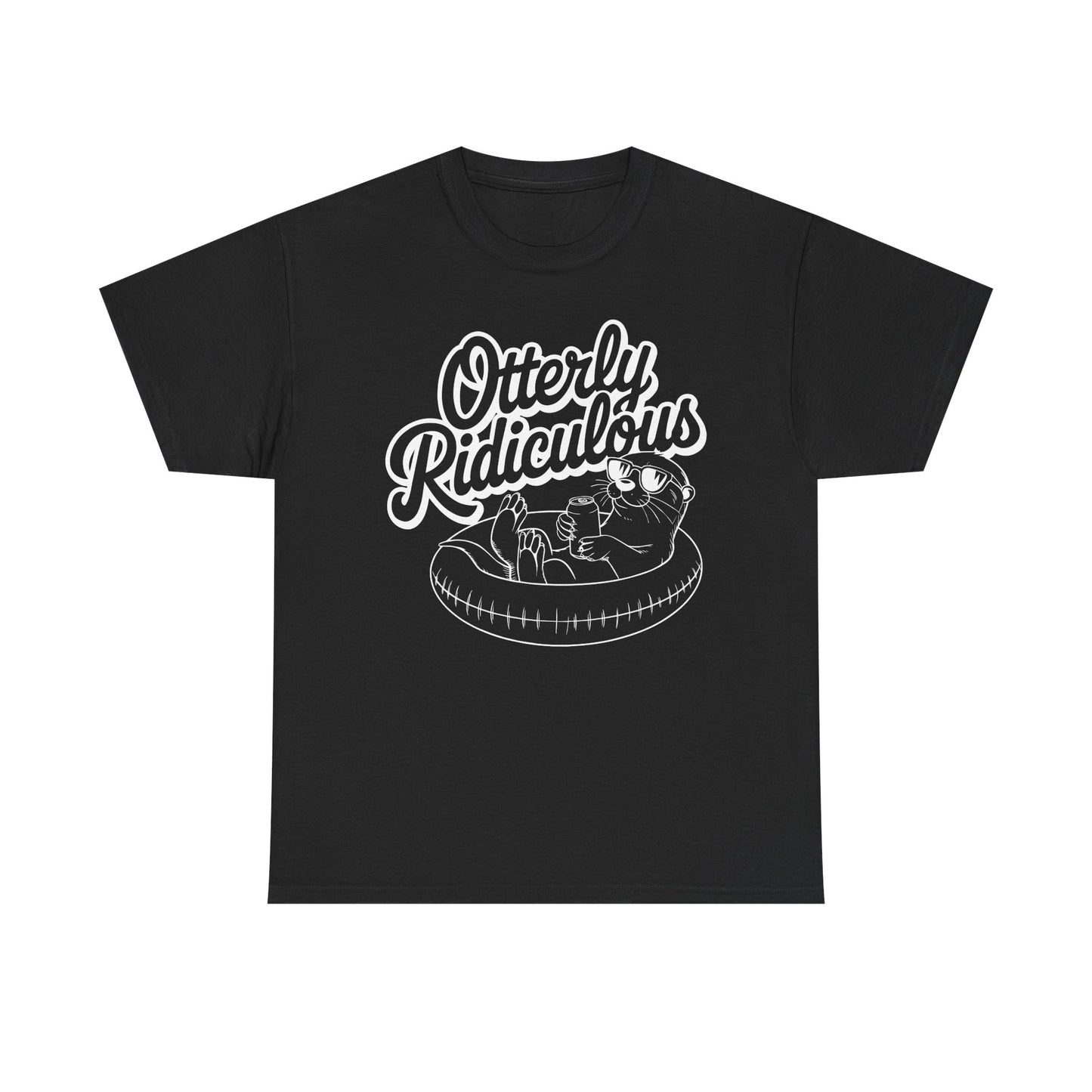 Otterly Ridiculous - White T-Shirt — Cute Otter Pool Graphic Tee