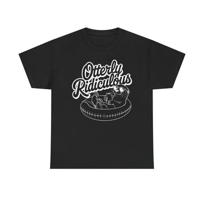 Otterly Ridiculous - White T-Shirt — Cute Otter Pool Graphic Tee
