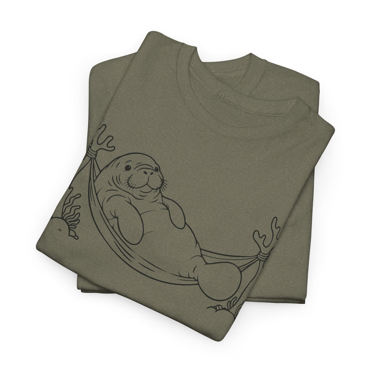 Chubby Mermaid Hammock Holiday Manatee T-Shirt