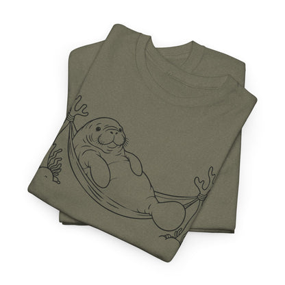 Chubby Mermaid Hammock Holiday Manatee T-Shirt