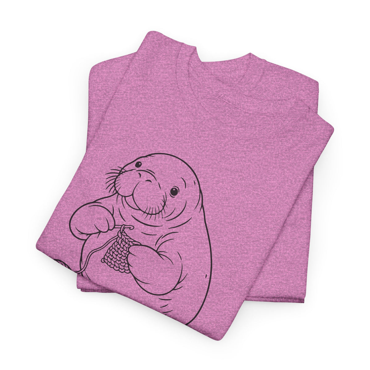 Chubby Mermaid Coastal Crochet Manatee T-Shirt